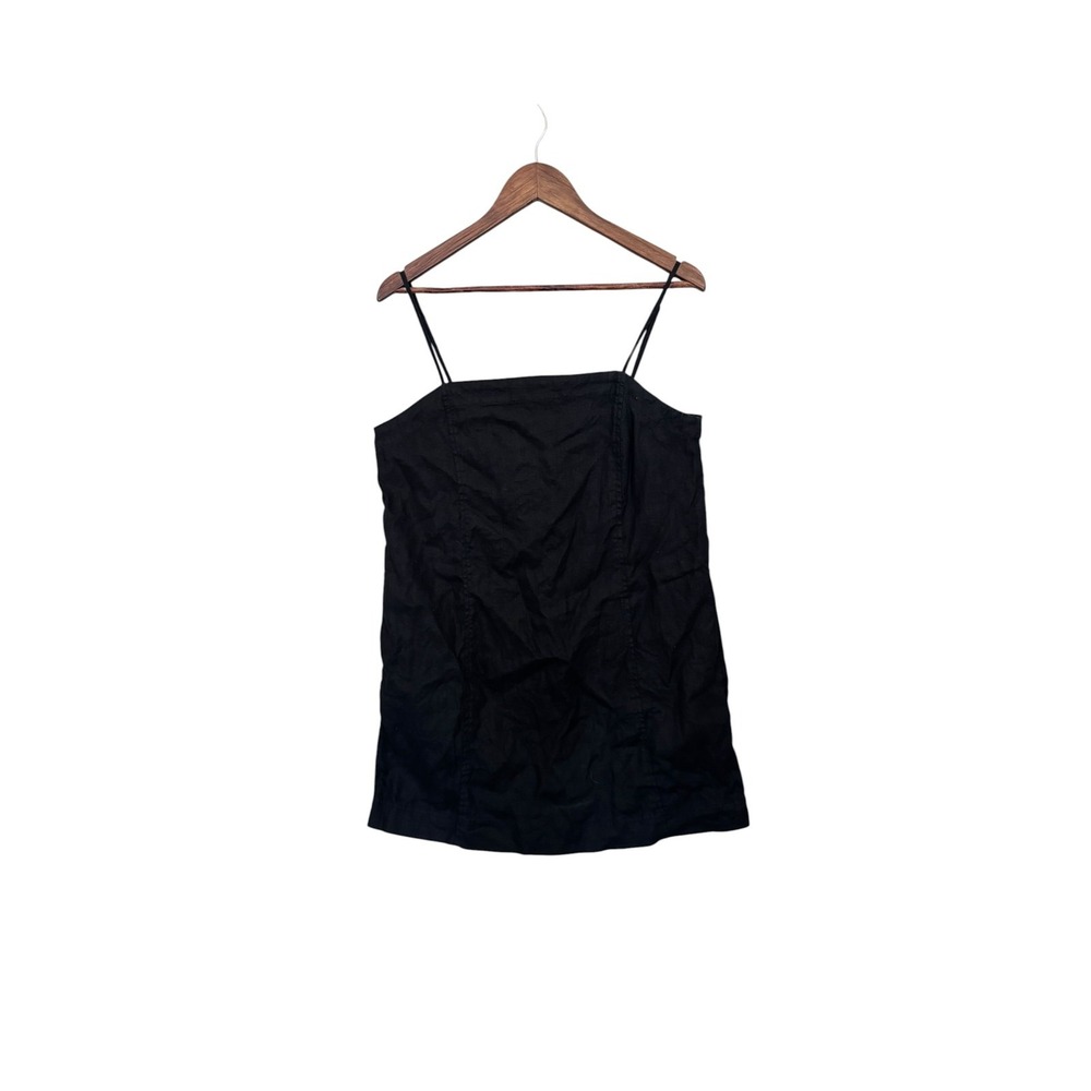 Madewell Black Linen Spaghetti Strap Dress Tank Topโ 10 Summer Y2K Minimalist